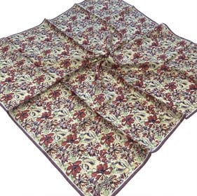 Silk Home Tivil Saf İpek 11477 - 03 Gül Kurusu Çiçek Desen