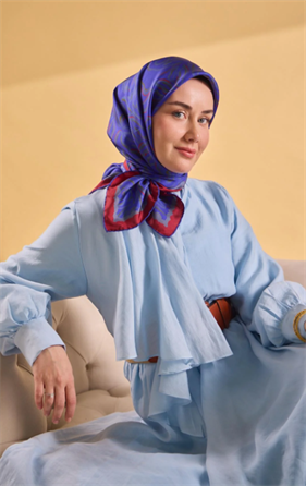 Silk Home Tivil Saf İpek IST 11522 - 21 Morcivert Line Desen 