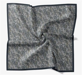 Silk Home Velora Eşarp IST Lacivert - Gri Etnik Desen