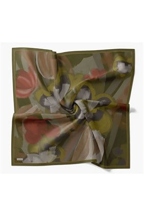 Silk Home Velora Eşarp Watercolor Asker Yeşili