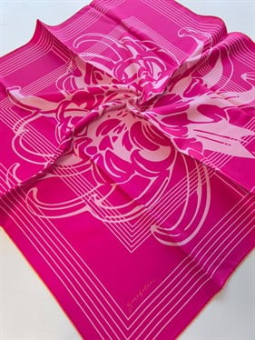 Zerafetim Tivil İpek Eşarp 55516 Pembe Soyut  Desen 
