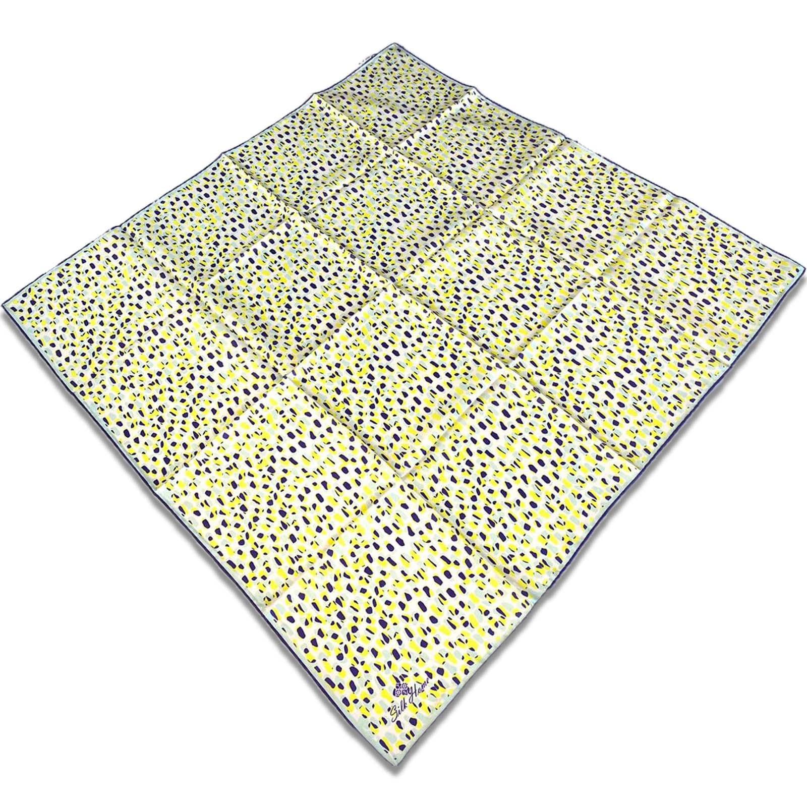  Silk Home Beyaz Karma Desen Tivil İpek Eşarp 11426-241