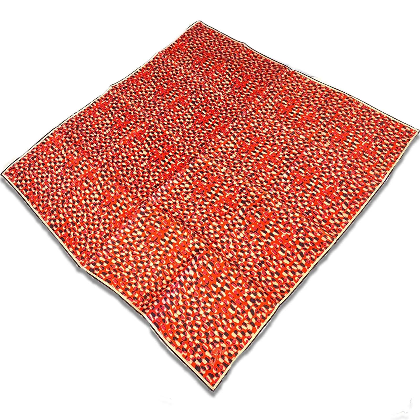  Silk Home Kırmızı Karma Desen Tivil İpek Eşarp 11426-249