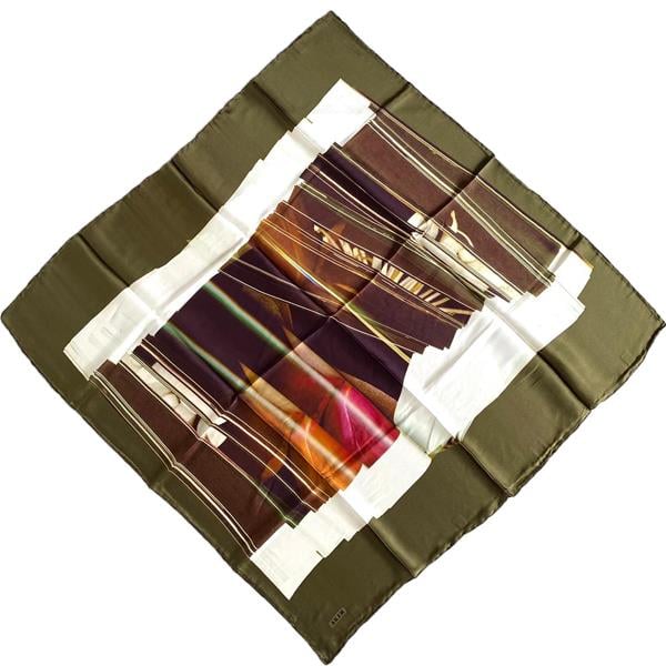 Aker Defolu Sura İpek Eşarp 35840 Yeşil Karışık Desen