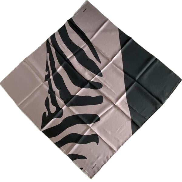 Aker Defolu Tivil İpek Eşarp 36558 Siyah Karışık Desen