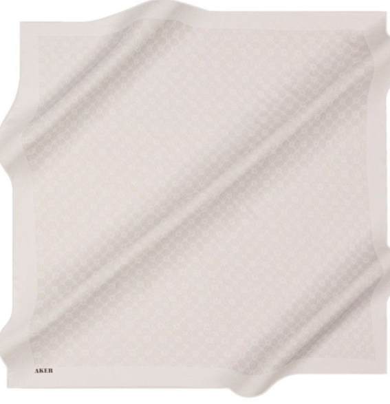 Aker Elegance Eşarp Gümüş Gri 1090500 974 Monogram Desen