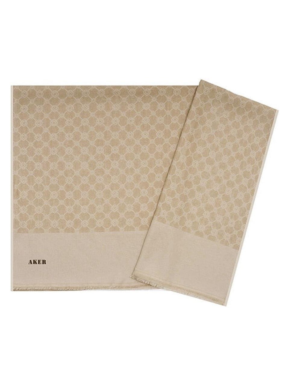 Aker Elegance Monogram Krem Şal 1090100 - 981