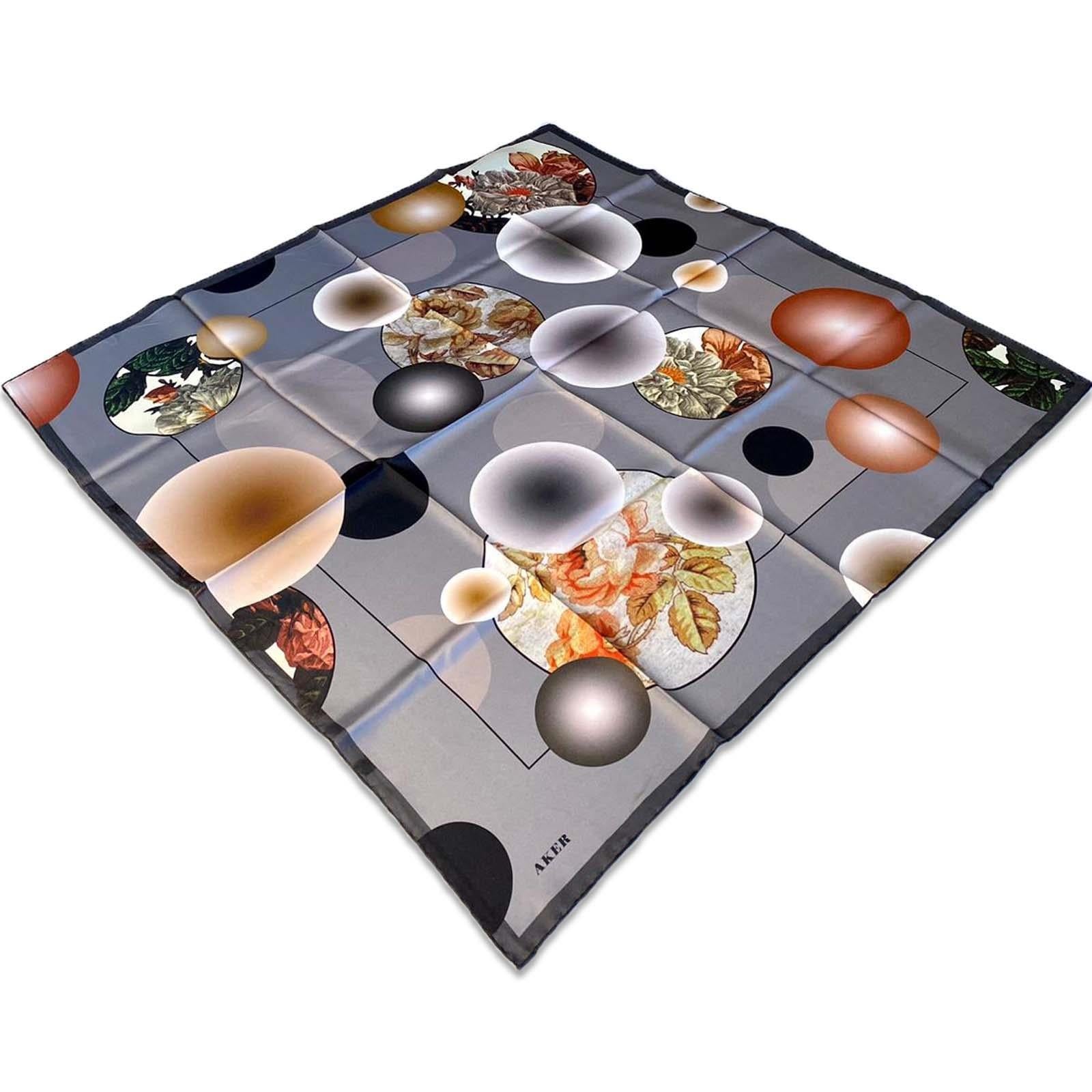 Aker Smoked Mixed Pattern Twill Silk Scarf 8806713-914