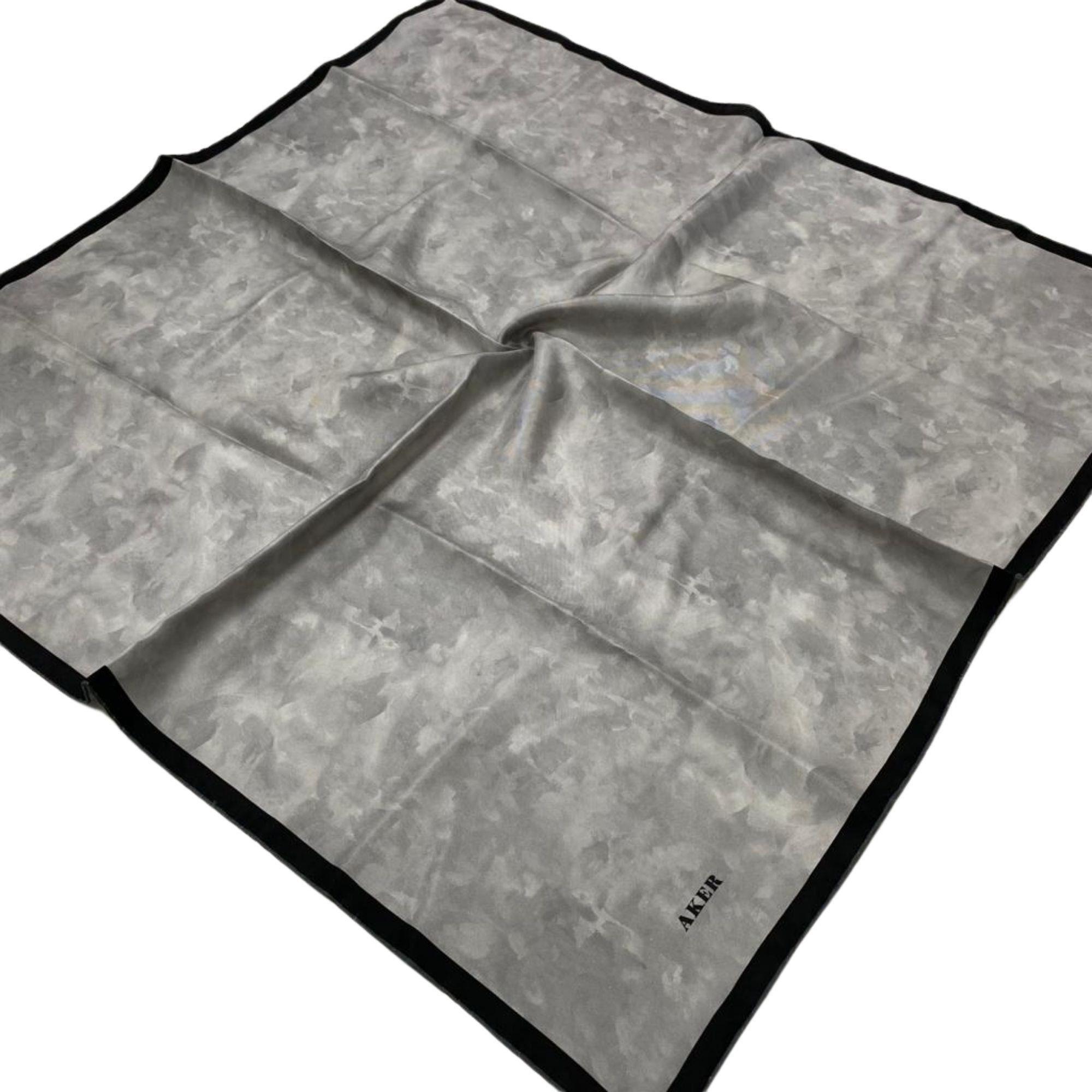 Aker Silver Cloud Patterned Twill Silk Scarf 7208713-974