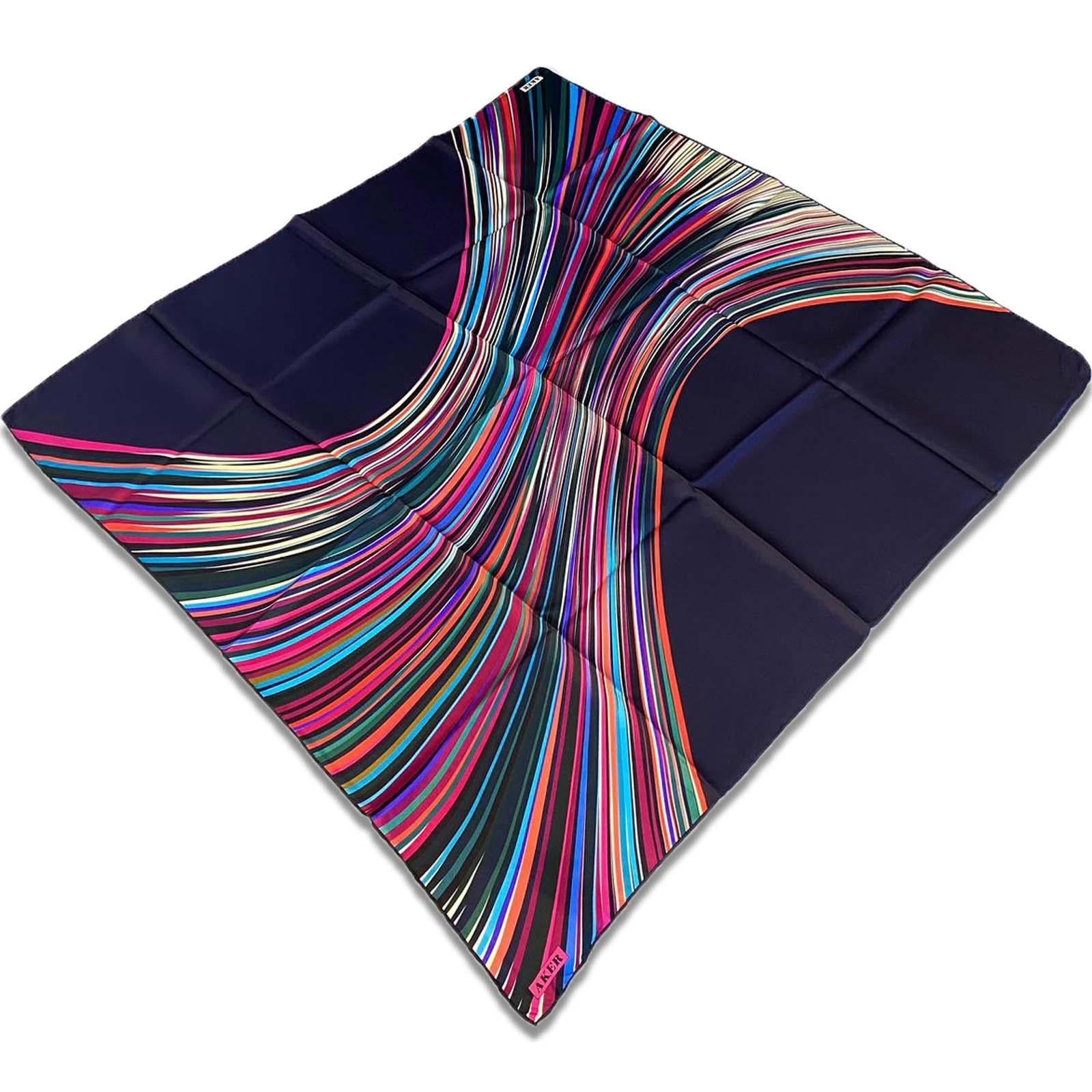 Aker Pink Mixed Pattern Twill Silk Scarf 8842713-921