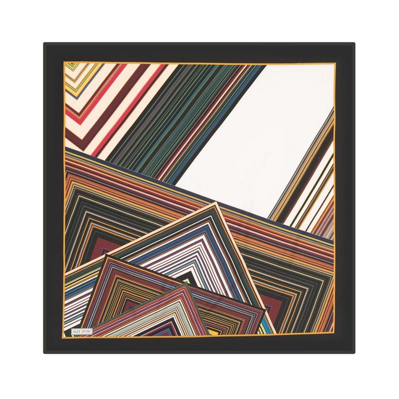 Aker Siyah Geometrik Desenli Sport Tivil Eşarp 8229797-912