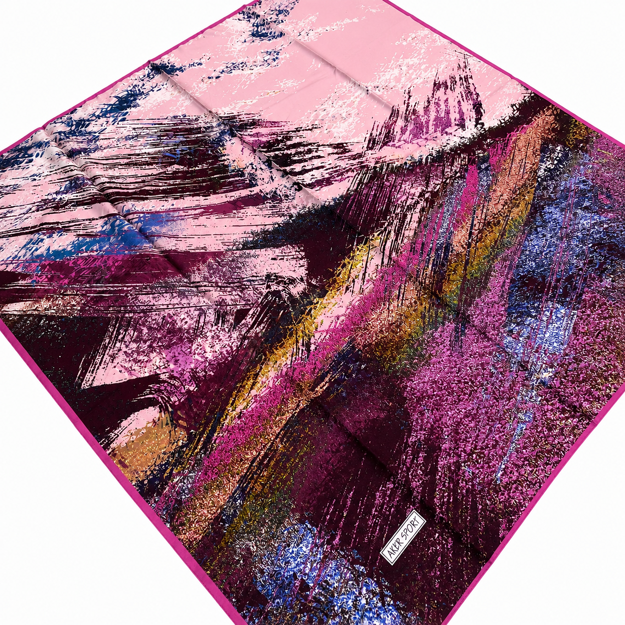 Aker Sport Eşarp IST 7817797 - 991 Lila Pembe Mor Batik Desen  