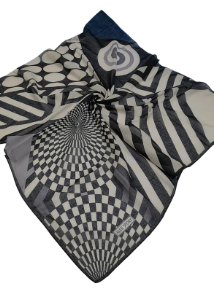 Aker Sport Soft Eşarp IST 6863223-913 Siyah Geometrik Desen                         