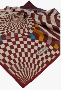 Aker Sport Soft Eşarp IST 6863223-941 Kahverengi Geometrik Desen                         