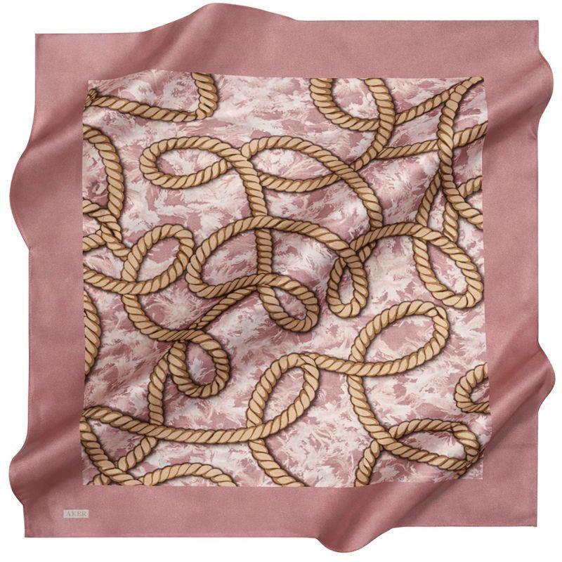 Aker Sura İpek Eşarp IST 8523701 - 391  Pudra Halat Desen