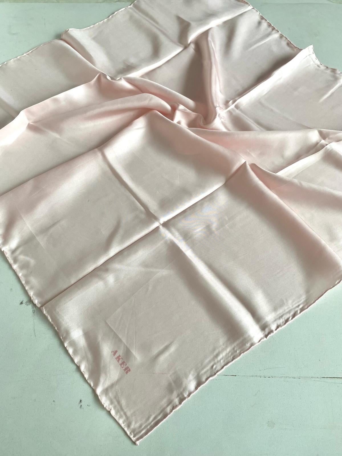 Aker Twill Silk Scarf 46370 Dusty Pink Plain Color