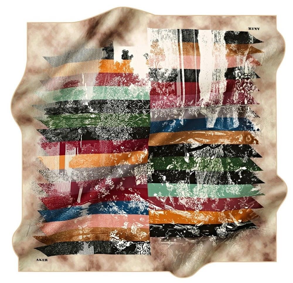 Aker Tivil İpek Eşarp 8582713 - 961 Karışık Desen