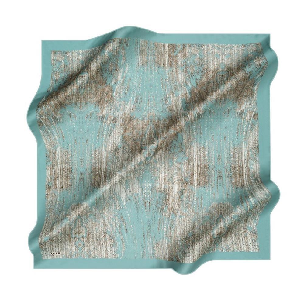 Aker Twill Silk Scarf 8659713-951 47773 Water Green Mixed Pattern