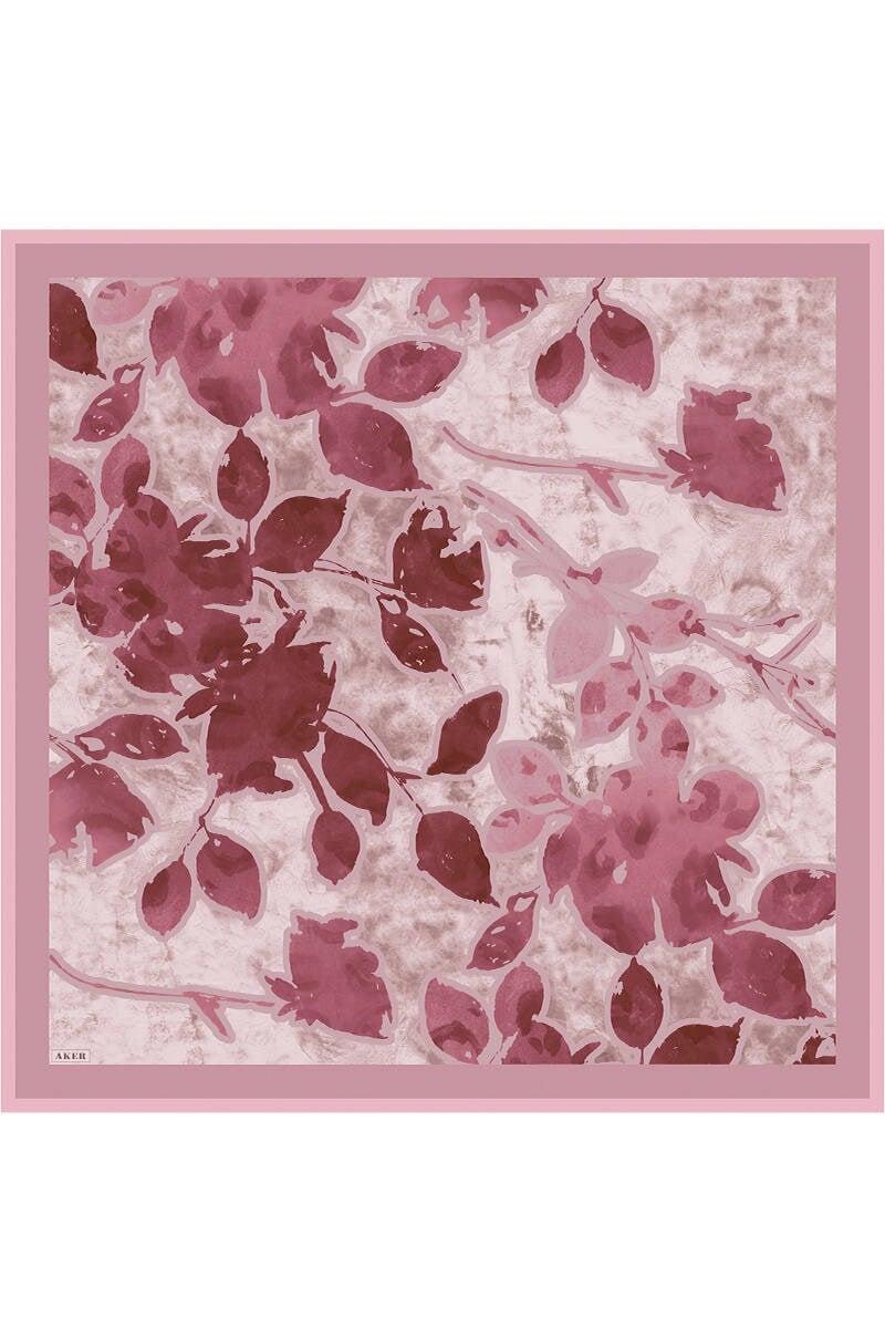 Aker Tivil İpek Eşarp 9103713 - 991 Gül Kurusu Batik Desen (2025 Sonbahar - Kış Sezonu) 