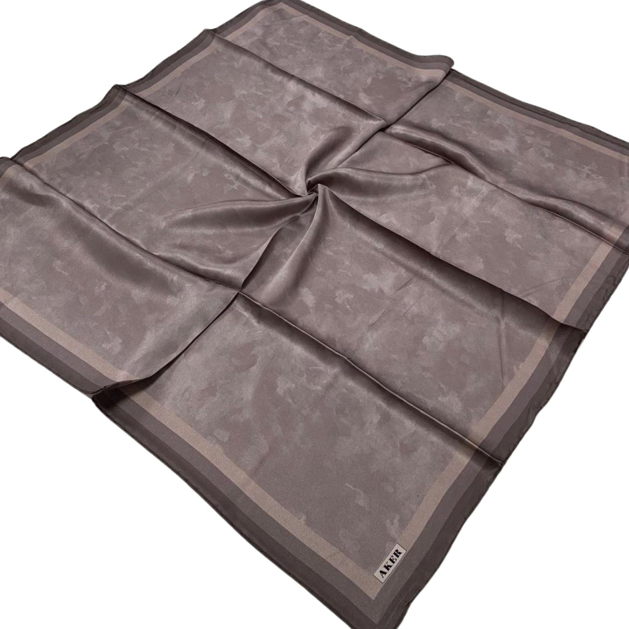 Aker Mink Cloud Patterned Stonewashed Satin Silk Scarf 8783757-332