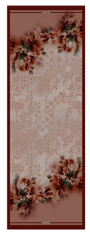 Arancia Viskon Şal 258ar520 708 Bordo Çiçek Desen