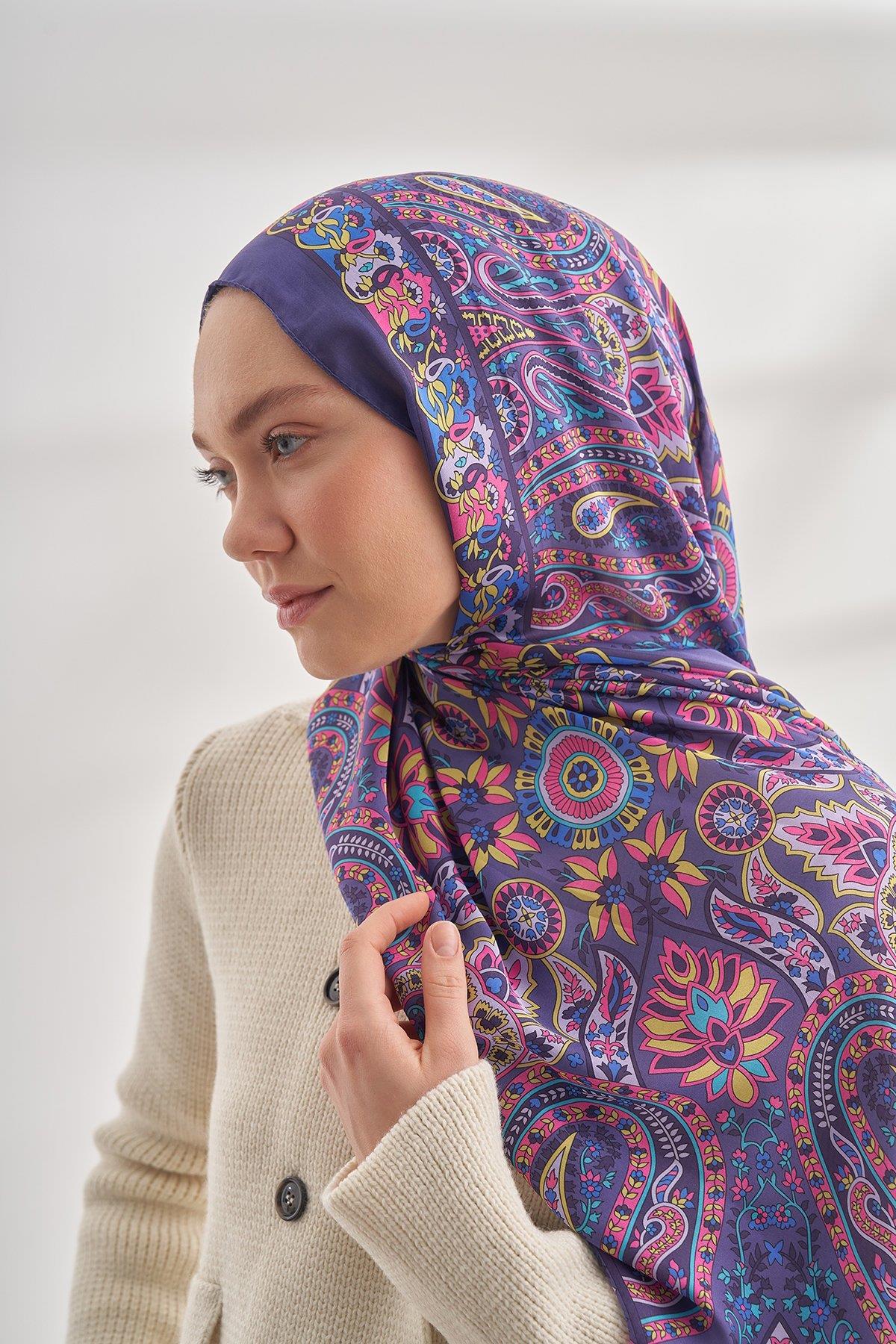 ARMANDA ETHNIC VUAL PASHMINA DESEN ŞAL - MOR - 6035-82
