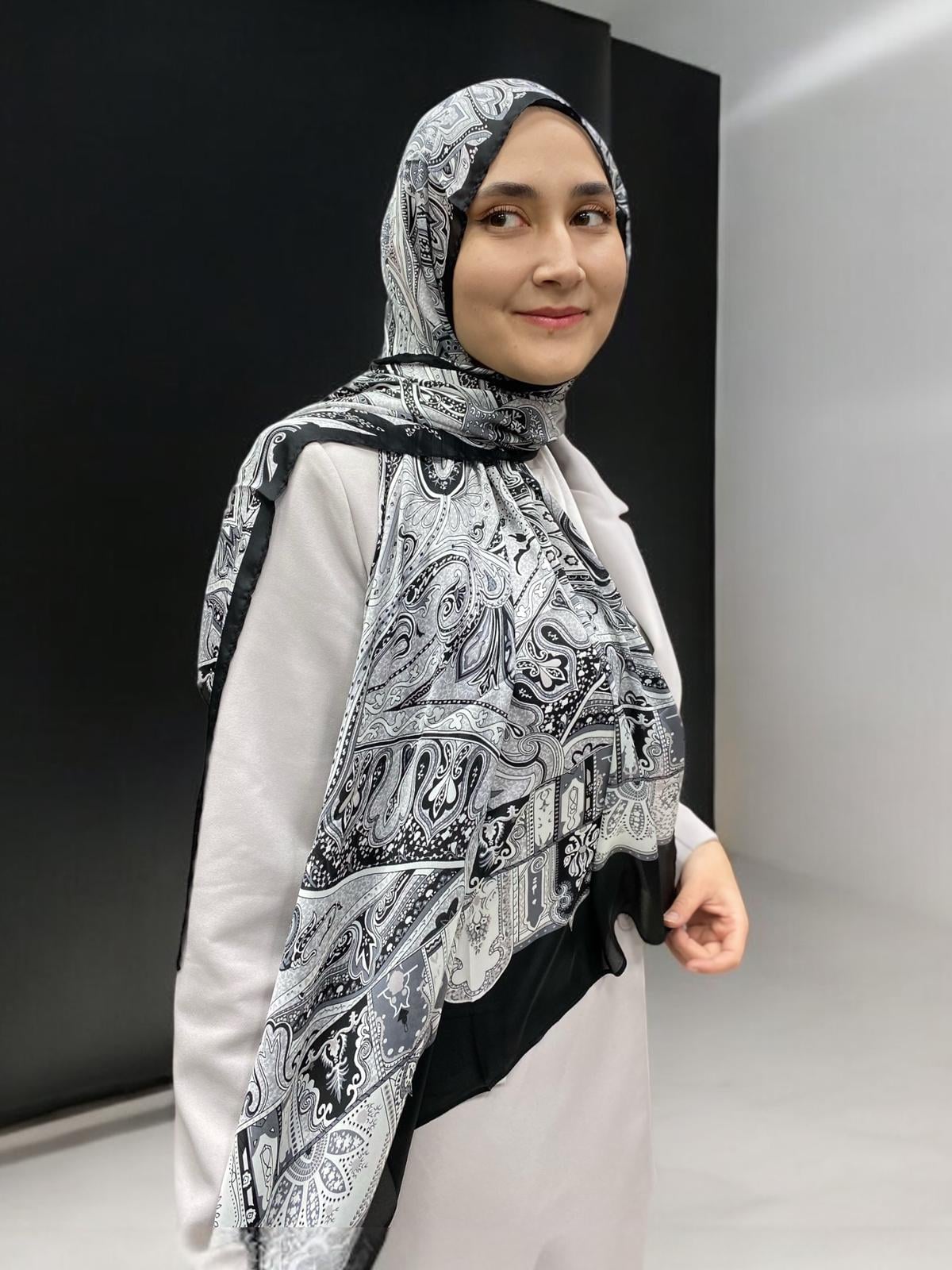 ARMANDA ETHNIC VUAL ŞAL - SİYAH - 4456-15