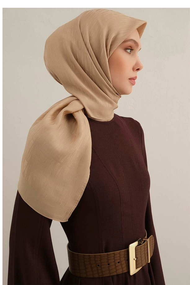 Armine Lyocell Eşarp 3-04 Krem Desenli 47358