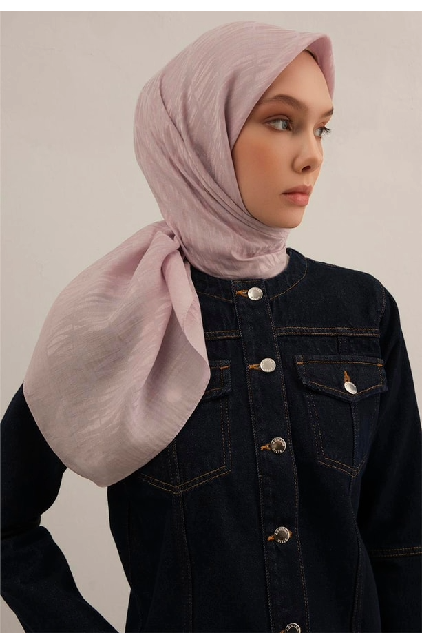 Armine Lyocell Eşarp 3-43 Lila Desenli 47359