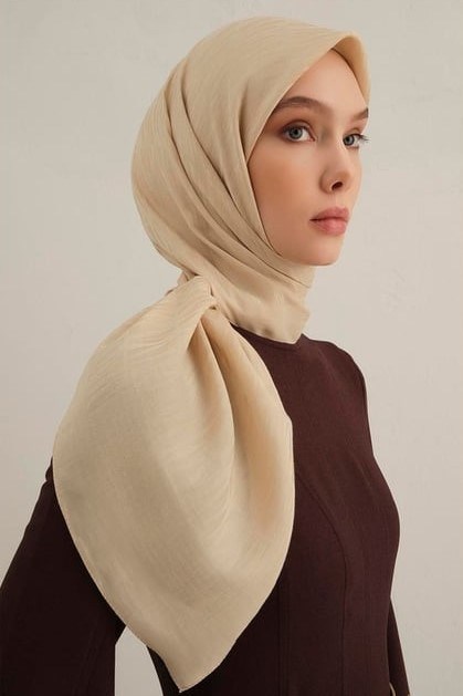 Armine Lyocell Eşarp 3 - 64 Bej Desenli 47360