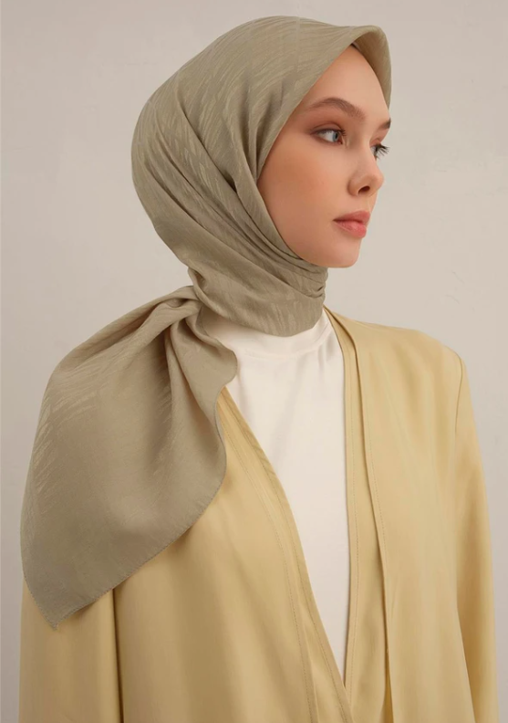 Armine Lyocell Eşarp 3-73 Krem  Desenli