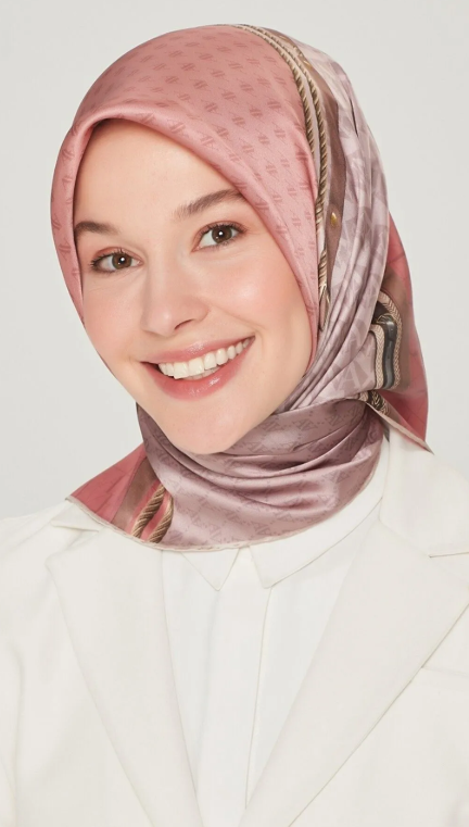 Armine Nostalji Tivil İpek 8519 - 33 Pembe Karışık Desen
