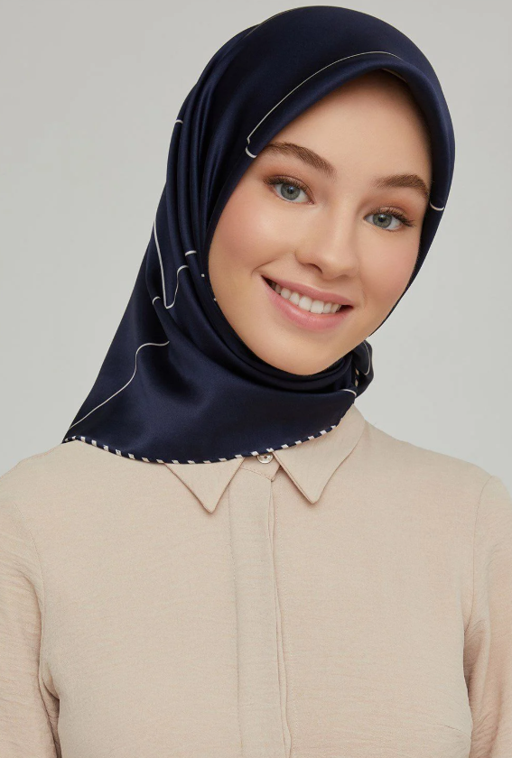 Armine Nostalji Sura pek 8655 - 05 Lacivert Karışık Desen
