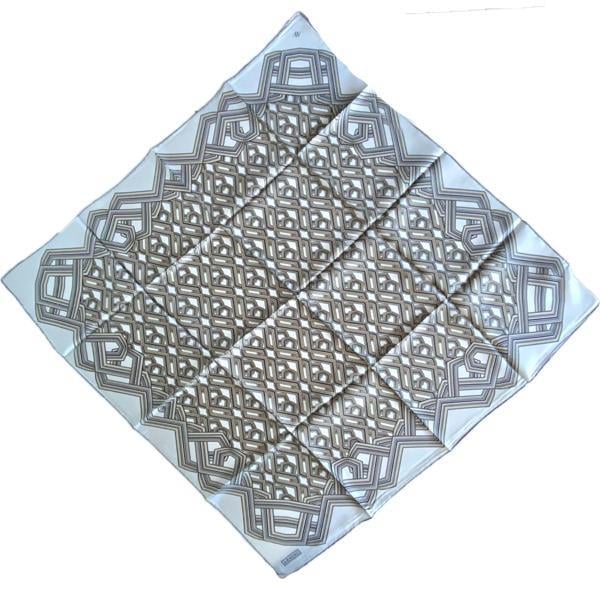 Armine Tivil İpek Eşarp 9213-34 Gri Karışık Desen 