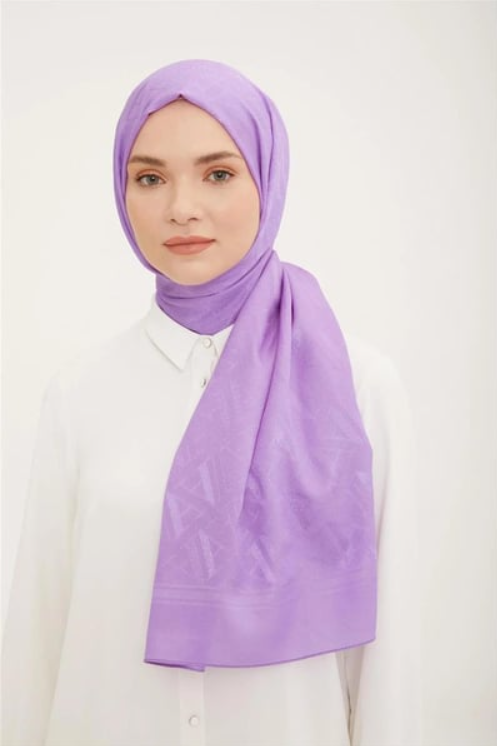Armine Trend A Logo Şal IST 4 - 22027 Menekşe