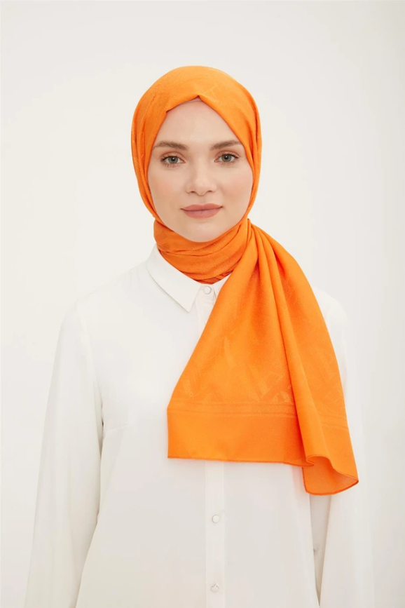 Armine Trend A Logo Şal IST 4 - 22056 Turuncu