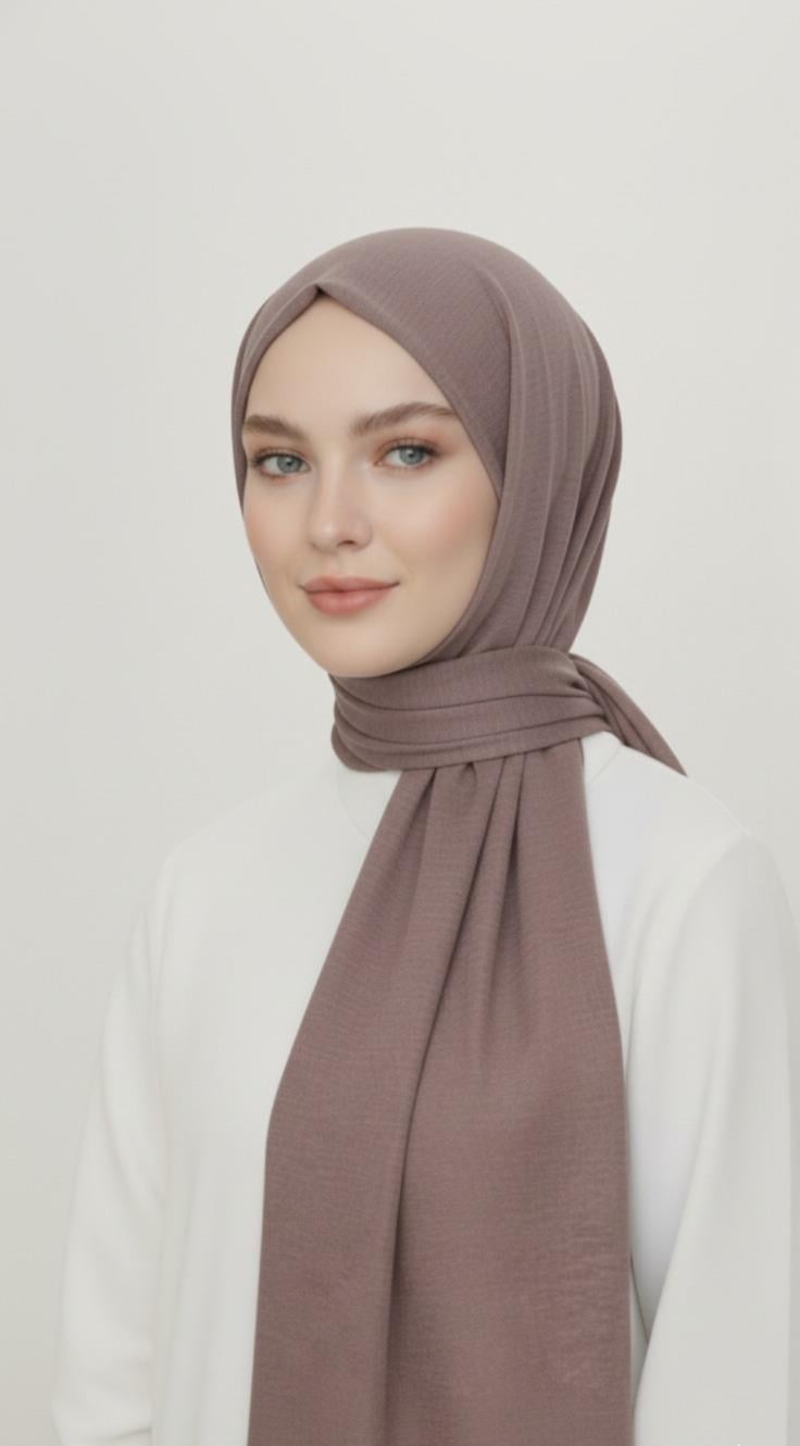 Armine Trend Adalıa Şal IST 3208 Kahverengi  Düz Desen