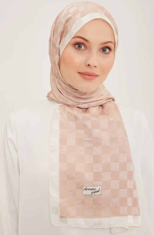 Armine Trend B.Janjan Şal 08 - Pudra Kare Desen