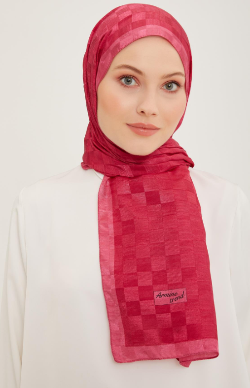 Armine Trend B.Janjan Şal 86 - Pembe Dama Desen
