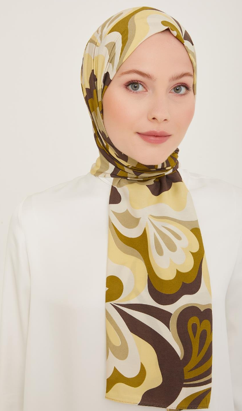 Armine Trend Defne Şal 06348-2-09 Yeşil Kahverengi