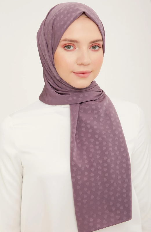Armine Trend J.Capri Şal 4-385 - Kalpli Lila