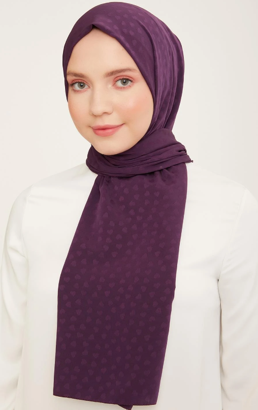 Armine Trend J.Capri Şal 4-395 - Kalpli Mor