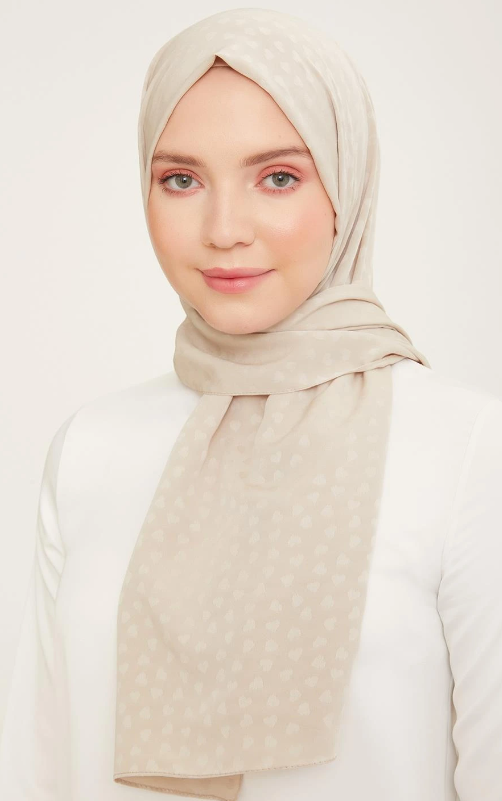 Armine Trend J.Capri Şal 4-321 - Kalpli Bej