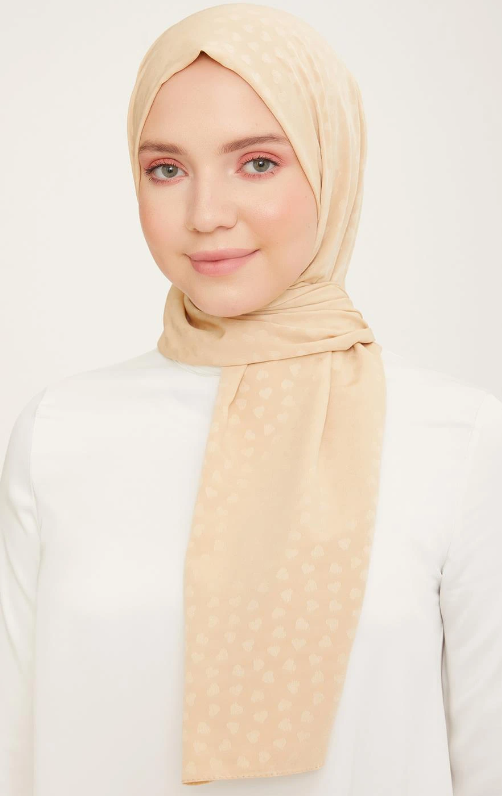 Armine Trend J.Capri Şal 4-322 - Kalpli Krem