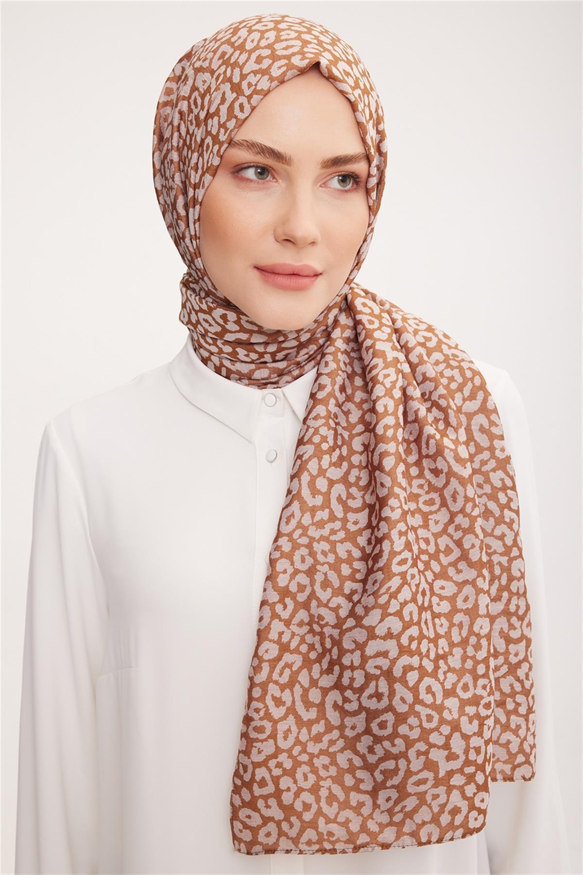 Armine Trend Kahve Pure Lina Şal 5-22009