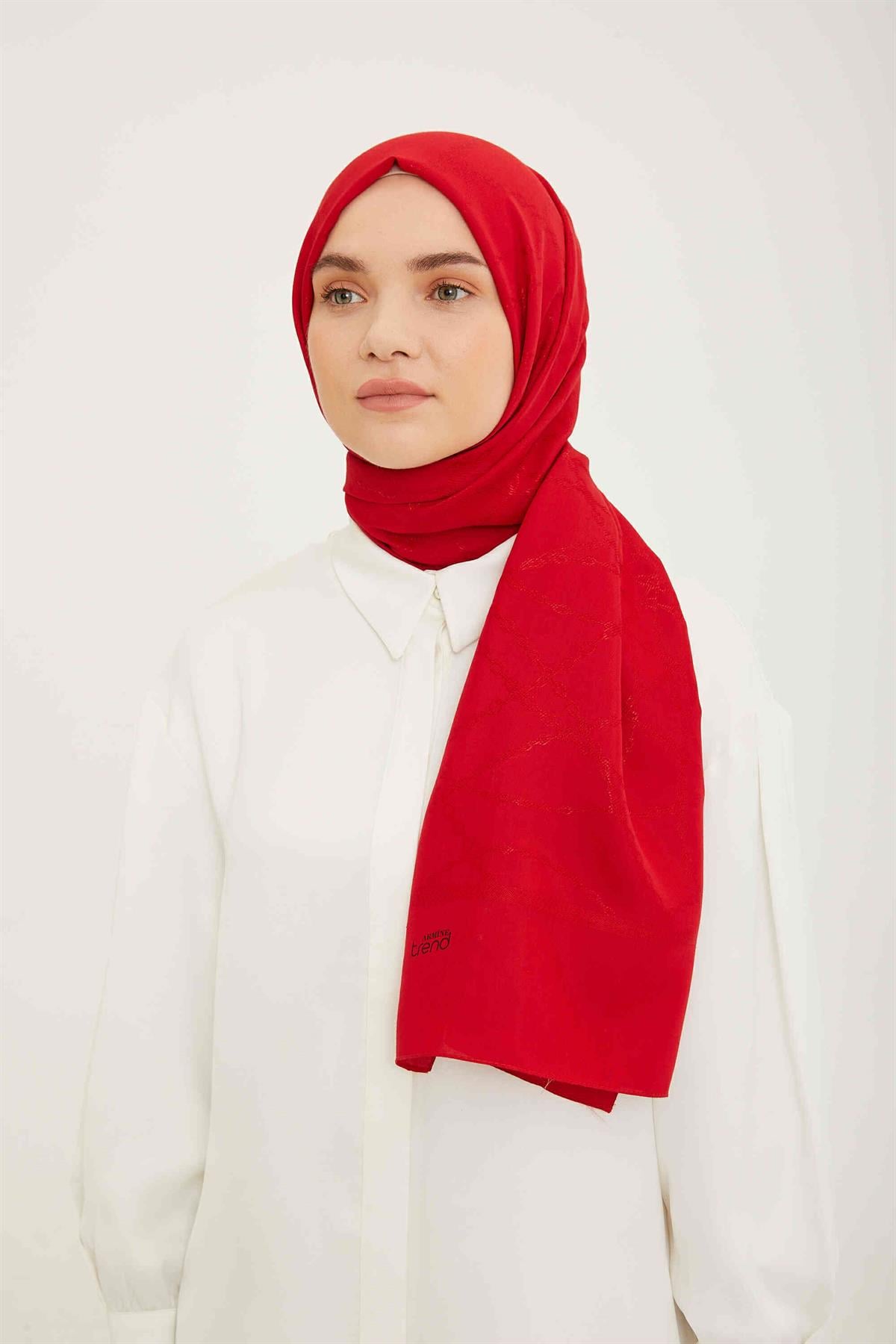 Armine Trend Kırmızı Hazan Şal 1-21097