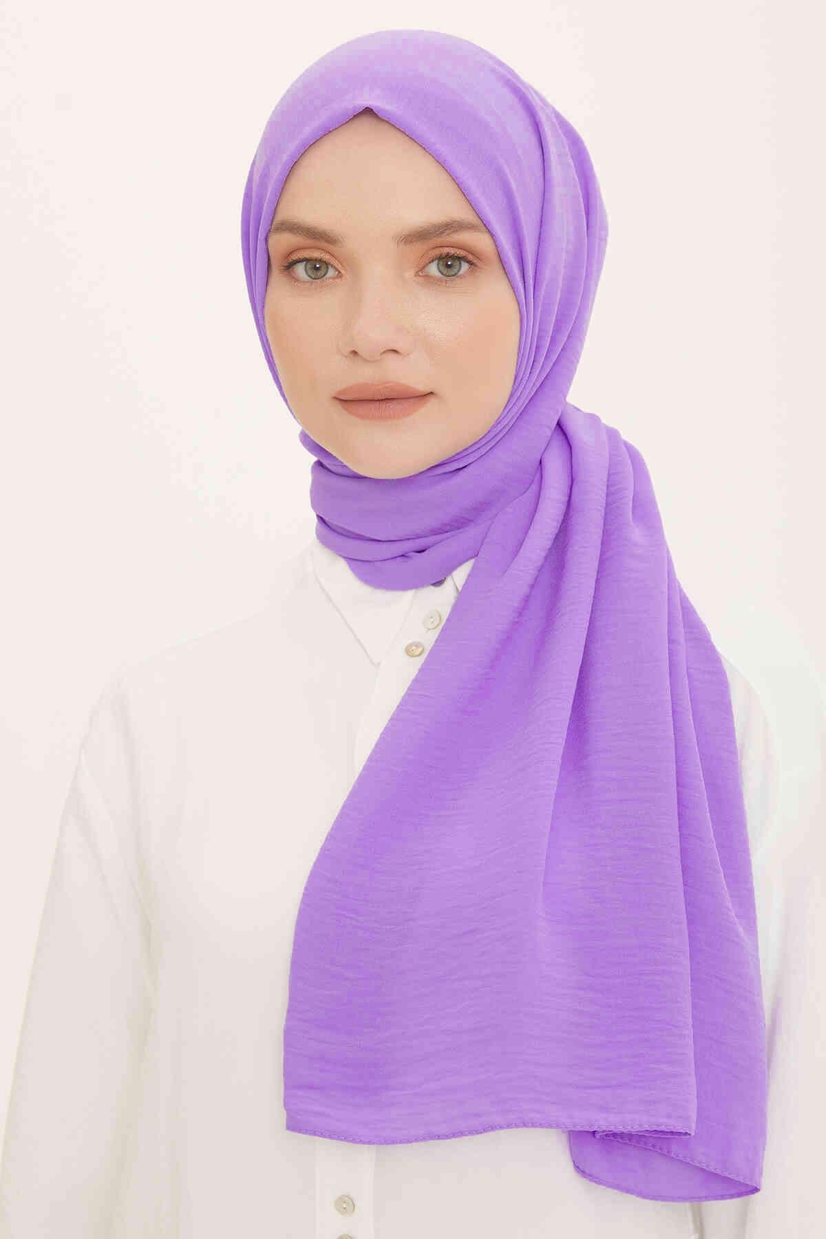 Armine Trend Koyu Lila Tek Renk Cazz Şal 4033