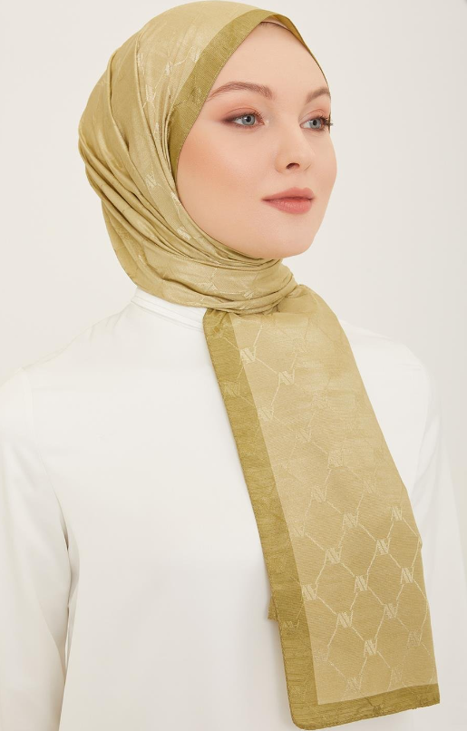Armine Trend Monogram Şal 2 - 110  -  Haki