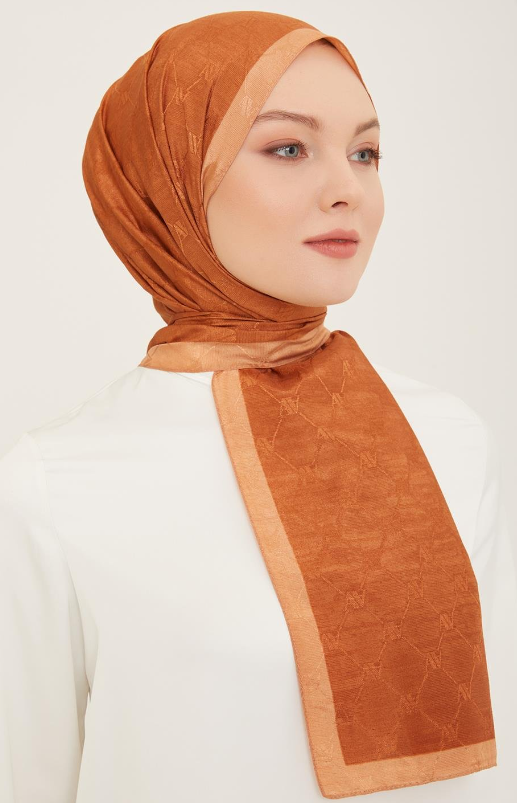 Armine Trend Monogram Şal 2 - 132  -  Kiremit