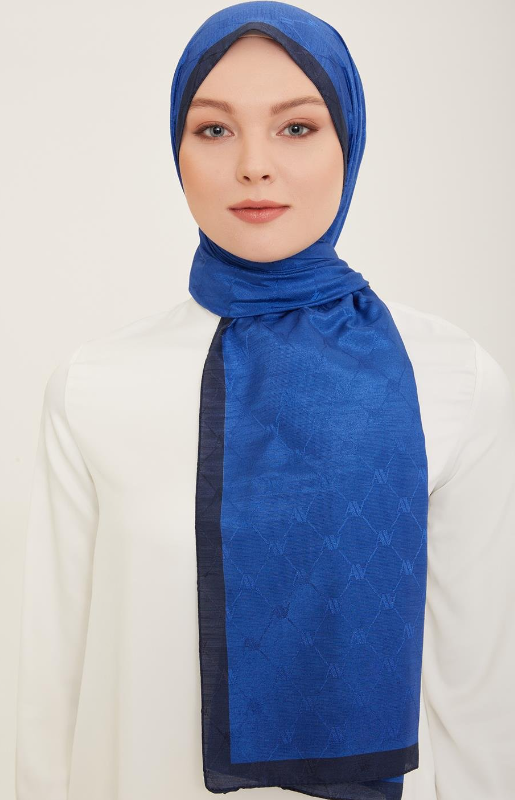 Armine Trend Monogram Şal 2 - 134  -  Lacivert